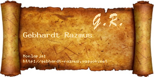 Gebhardt Razmus névjegykártya